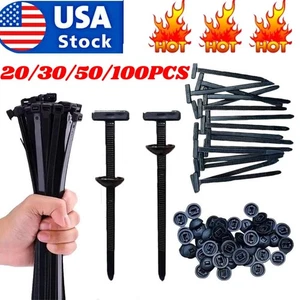 Nylon Universal Kabelbinder Schnalle, Schwerlast Selbstverriegelnd Nylon Reißverschluss Binder Halter + - Bild 1 von 23