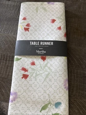 Martha Stewart Table Runner 14x72” Spring Floral NWT - Image 1 of 2