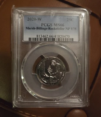 2020 W Marsh-Billings-Rockefeller Quarter V75 PCGS MS66 - Image 1 of 2