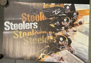 Vintage NFL Poster 24x36 1968 Pittsburgh Steelers Steel City Pennsylvania PA - Bild 1 von 6