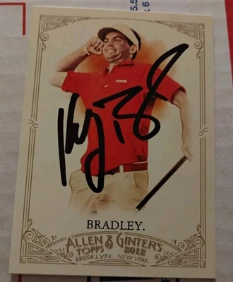TARJETA COLECCIONABLE KEEGAN BRADLEY GOLF SUPERSTAR LEGEND FIRMADA TOPPS ALLEN & GINTERS Foto 1 de 2