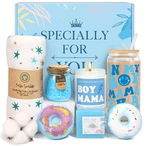 New Mom Gifts & Baby Boy Gift Basket, Baby Shower Gifts for Expecting Mom To ... - Picture 1 of 7