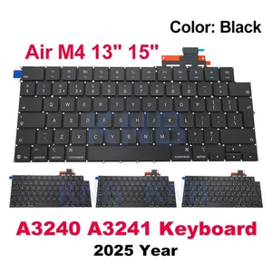 2025 M4 A3240 A3241 Klawiatura do MacBooka Air 13" 15" US UK Hiszpania Francuski układ - Zdjęcie 1 z 6