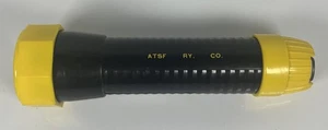 ATSF RY. Co. Industrie Taschenlampe gelb & schwarz getestet und funktionsfähig  - Bild 1 von 8