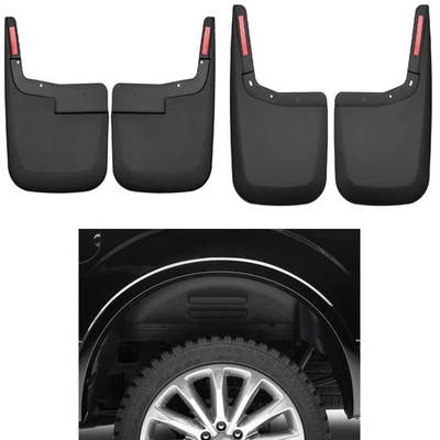 Husky Liners Front & Rear Blk Mud Guards & Rear Wheel Well Guards for Ford F-150 Foto 1 de 4
