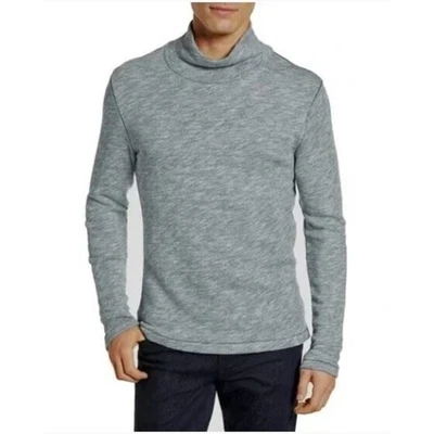 Suéter tejido cuello embudo Robert Barakett Elias para hombre en azul polvoriento XL PRECIO DE VENTA SUGERIDO POR EL FABRICANTE $125 Foto 1 de 4