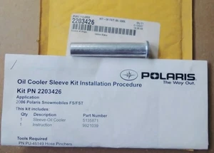 2006 Polaris Snowmobile FS/FST Oil Cooler Sleeve Kit, Silver OEM #2203426 (3-45) - Picture 1 of 1