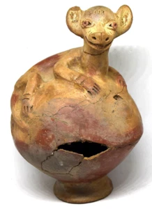 Ancient Pre Columbian Carved Clay Animal Effigy Artifact - Picture 1 of 6
