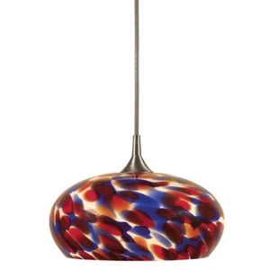 Cal Lighting JC-Type, G6.35, 1-LT Pendant, Steel/Red Blue, 2.8" - UP-968-6-BS - Picture 1 of 1