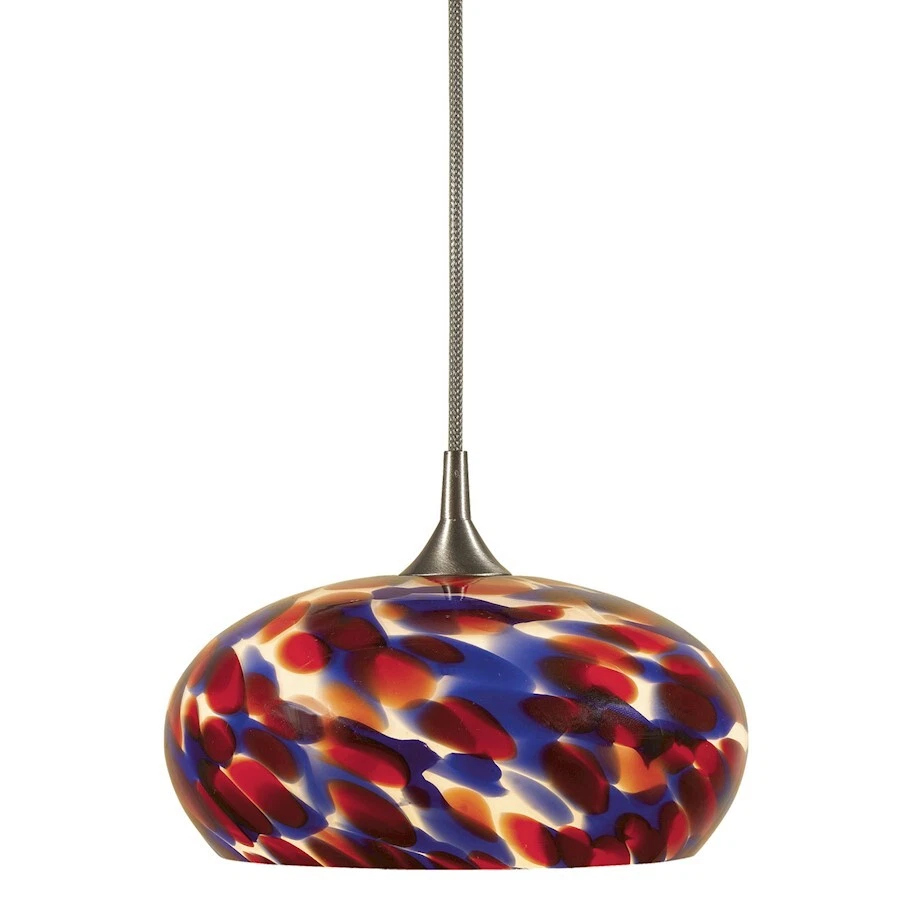 Cal Lighting JC-Type, G6.35, 1-LT Pendant, Steel/Red Blue, 2.8" - UP-968-6-BS - Image 1 of 1