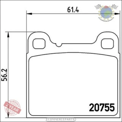 Kit Plaquettes Brembo Arrière pour VOLVO V70 S70 C70 960 940 850 780 760 740 26 - Photo 1/4