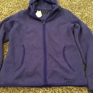 New With Tags Women’s Marmot Size Medium Purple Zip Up Fleece - Picture 1 of 5
