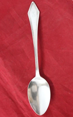 Dixie by Manchester 8-1/2" Tablespoon (Serving Spoon) "S" Mono (1920) ~47g - Image 1 of 4