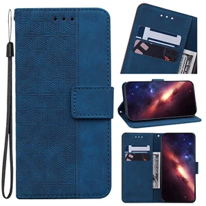 For MOTO E7i Power One Macro E22i Printing Geometrical Wallet Stand Phone Case  - Picture 1 of 11