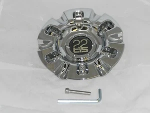 TIS 22" WHEELS TIS-06 S409-01 TIS0620022 CHROME WHEEL RIM CENTER CAP WITH SCREW - Picture 1 of 2