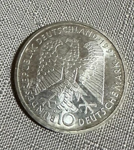 Bund 10 Mark 1997-D, 200. Geburtstag von Heinrich Heine 625 Silber - Bild 1 von 2