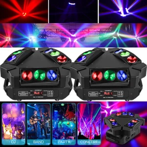 2pcs Moving Head Stage Light 9LED DJ Light RGB DMX Disco Party Wedding DJ Light - Picture 1 of 12