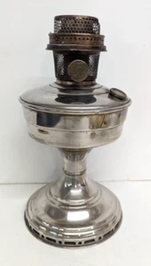 Vintage Aladdin Nickel Kerosene Mantle Oil Lamp Base Model 12 Burner - Picture 1 of 11