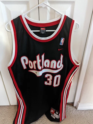Rasheed Wallace Portland Trail Blazers #30 Vintage Tee Rewind Nike Jersey Rare Cover