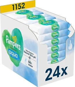 PAMPERS Feuchttücher Harmonie Aqua ohne Parfüme & Alkohol 1152 (24 x 48) Tücher - Bild 1 von 7
