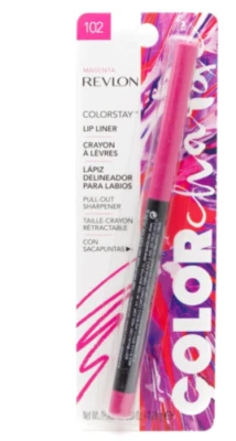 Revlon Colorstay Lip Liner with Pull Out Sharpened. #102 MAGENTA. Carded. - Image 1 of 4