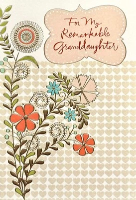 Cartão de ANIVERSÁRIO encorajador e sincero PARA NETA NOTÁVEL — Marca registrada +✉ - Imagem 1 de 4