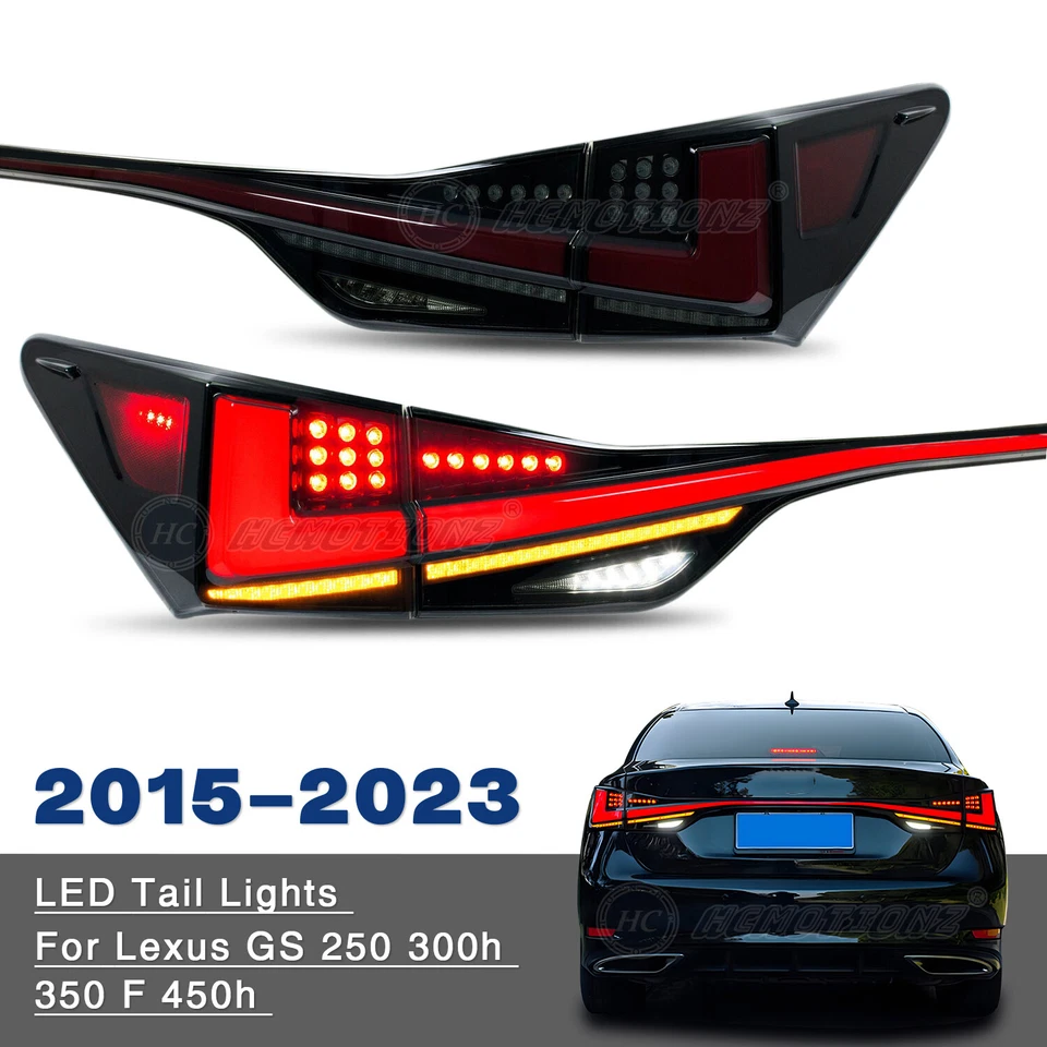 HC Smoke LED Tail Light For Lexus GS300 GS350 2012-2020 Modified Truck Rear Lamp Foto 1 de 4