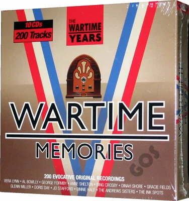200 Hits Wartime Golden Memories Of Yesteryear Music 10 CD Box Set WW2 Songs New - Image 1 of 3