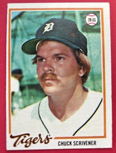 1978 Topps Baseball #94 Chuck Scrivener Detroit Tigers ⚾️ EX-NM