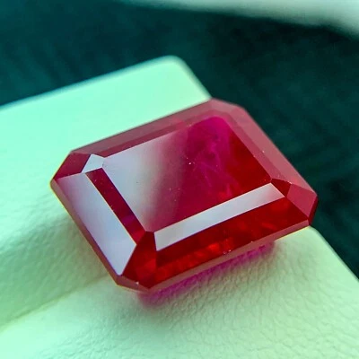 PIGEON BLOOD RED HUGE 19.00 CT PERFECT RUBY CORUNDUM OCTAGON CHATHUM GEMSTONE - Image 1 of 2