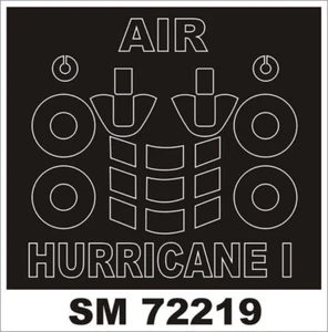 HURRICANE Mk.I CANOPY & WHEELS PAINTING MASK for AIRFIX 1/72 MONTEX SM72219 - Picture 1 of 1