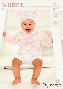 Stylecraft Sweet Dreams modello a maglia 9901 - Cardigan, cappello e guanti - Foto 1 di 1