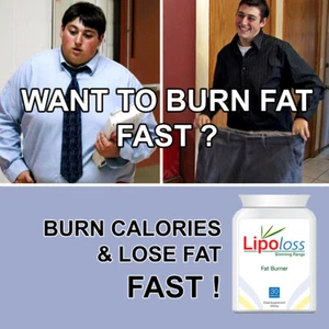 LIPOLOSS FAT BURNER PILLS TABLETS GET THIN BURN FAT TONE UP LOOK AMAZING - Picture 1 of 2
