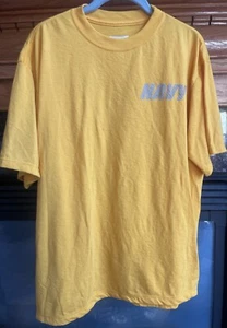 Authentic US Navy Originals Yellow Training T-Shirt Size Med Reflective Soffe - Picture 1 of 4