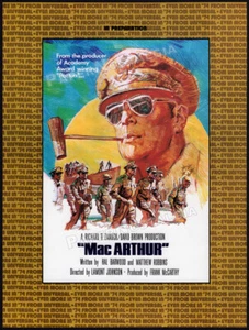 MACARTHUR__Original 1974 Trade AD / "In Preparation" promo__GREGORY PECK__1977 - Imagen 1 de 1