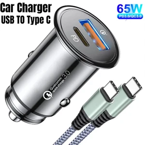 Fast Car Charger 2 Port USB + TYPE C Universal Socket Adapter For iphone Samsung - Picture 1 of 16