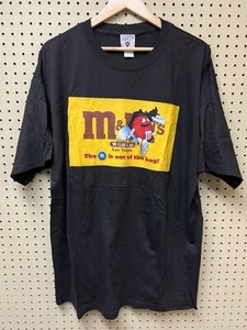 Vintage New M&M’s World Las Vegas Mens Black T Shirt 2XL The M is out of The Bag - Picture 1 of 7