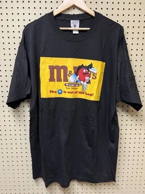 Nueva camiseta negra vintage de M&M’s World Las Vegas para hombre 2XL La M está fuera del bolso Foto 1 de 4
