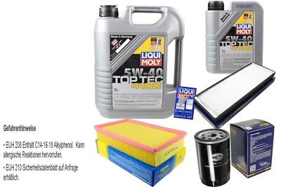 LIQUI MOLY, SCT GERMANY INSPEKTIONSKIT FILTER LIQUI MOLY ÖL 6L 5W-40 für Audi 80 Avant 8C B4 RS2
