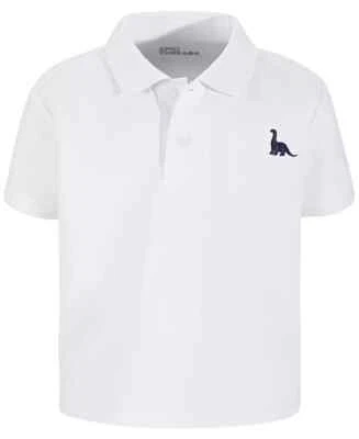 Epic Threads Dino Icon Polo Shirt Little Boys' 5 White Collared Short Sleeve - Image 1 of 4