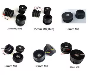Inserti per tubi con filettatura in metallo M8 M10 nero - Foto 1 di 4