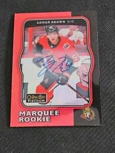 2017-18 O-Pee-Chee Platinum LOGAN BROWN R-78 Retro Red Rainbow Rookie Auto - Picture 1 of 1
