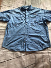 Columbia Sportswear PFG Blue Button Front Fishing Shirt Vented Size Extra large
