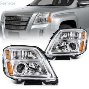 For 2010-2015 GMC Terrain SLT SLE Chrome Headlights Assembly w/Projector L+R - Picture 1 of 14