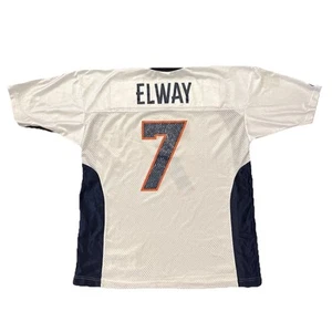 Denver Broncos John Elway Jersey Large 44 Mens Champion White - Picture 1 of 10