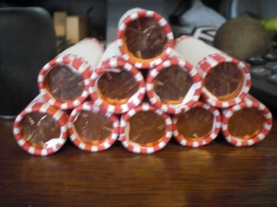 10 ROLLS 2015 P PENNIES OBW UNCIRCULATED . SOLD AS A LOT - Image 1 of 4