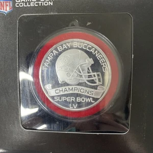 Highland mint Super Bowl LV Tampa Bay Buccaneers Game Coin Silver New In Box - Picture 1 of 9