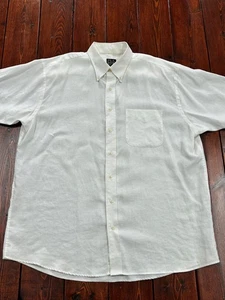 Jos. A. Bank Linen Button Down Men’s XL Short Sleeve - SEE DESCRIPTION - Picture 1 of 14