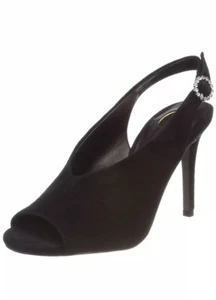 Buffalo Womens 317-2931 Kid Suede Sling Back [776] UK 3.5 EU 36 Sandals Black - Picture 1 of 7