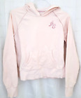 American Eagle Vintage Hoodie Hooded Sweatshirt AE Embroidered Women Pink Crop